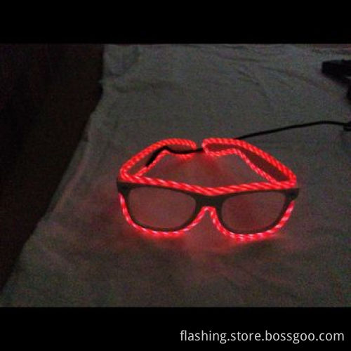 LED/EL running shutter shades sunglasses, halloween gift, festival gift